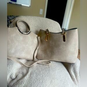 Cream and white washed matching set